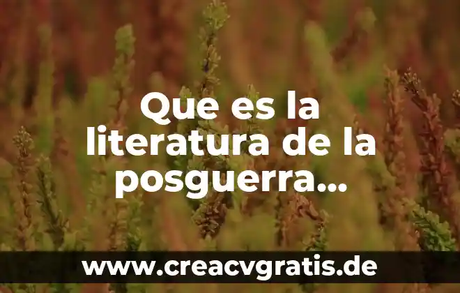 Qué es prolepsis en psicología 5 Que es la literatura de la posguerra española