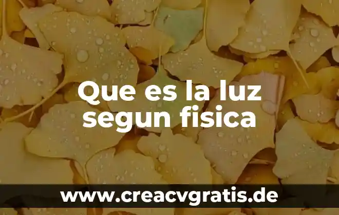 Que es la ciencia segun santiago nino 4 Que es la luz segun fisica