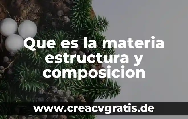 Qué es el número de id ine 3 Que es la materia estructura y composicion