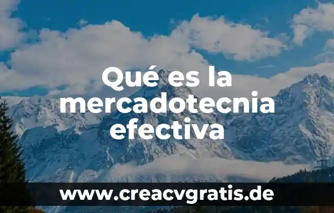 Que es la capacidad efectiva en pozo 5 Qué es la mercadotecnia efectiva
