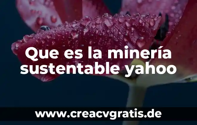 Que es aps en redes 4 Que es la minería sustentable yahoo