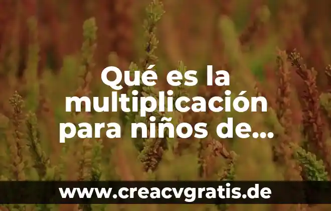 Que es la multiplicacion y division de numeros con signo 8 Qué es la multiplicación para niños de primaria