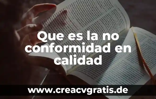 Que es calidad subjetiva del sueño 8 Que es la no conformidad en calidad