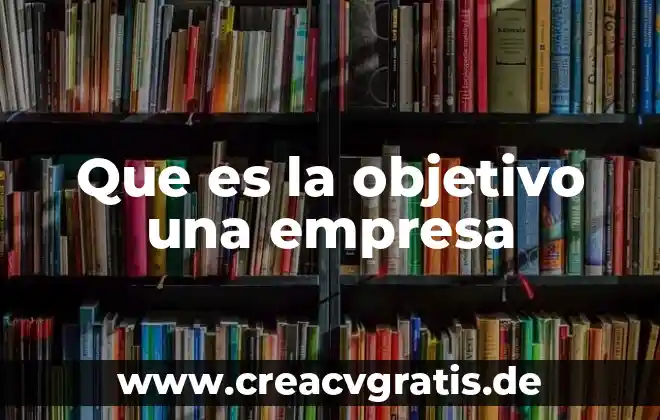 Que es sistemas de la empresa 6 Que es la objetivo una empresa