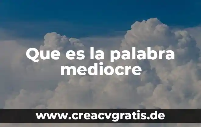 Qué es el significado de la palabra profetizar 4 Que es la palabra mediocre