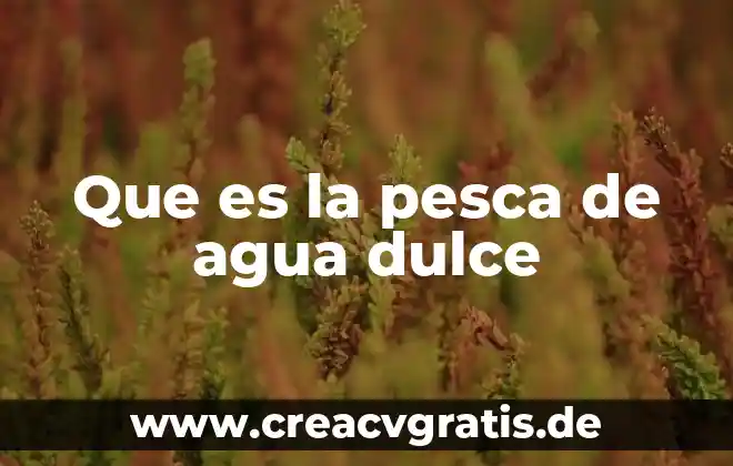 Agua de soda que es 5 Que es la pesca de agua dulce