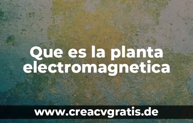 Qué es un sistema de transmisión electromagnética 5 Que es la planta electromagnetica