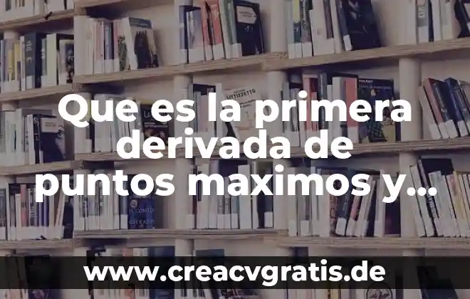 Puntos resolutivos en un amparo que es 6 Que es la primera derivada de puntos maximos y minimos