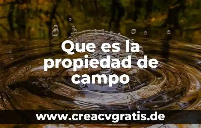 Eexperimento de campo que es 3 Que es la propiedad de campo