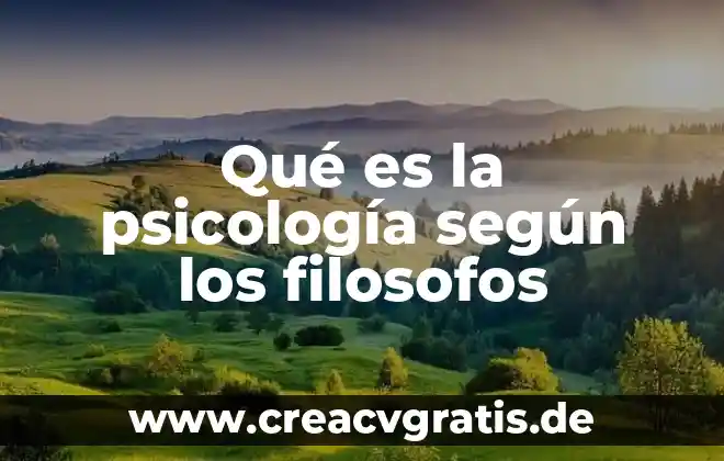 Que es apear psicologia 8 Qué es la psicología según los filosofos
