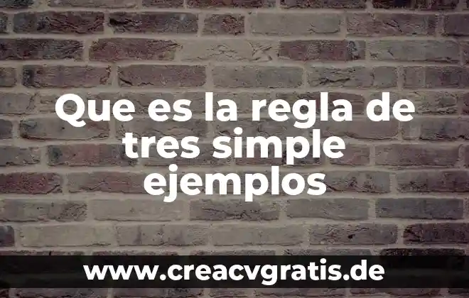 Qué es síntesis del agua 5 Que es la regla de tres simple ejemplos