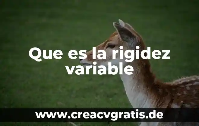 Que es una variable spss 6 Que es la rigidez variable