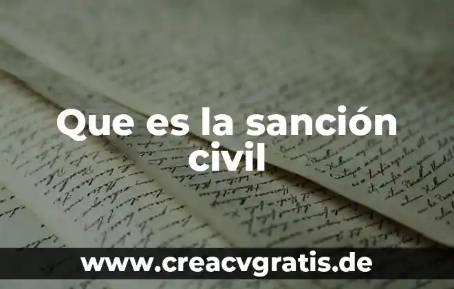 Que es la sancion social 3 Que es la sanción civil