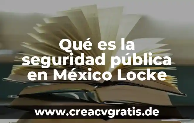 Que es la via publica y sus partes 8 Qué es la seguridad pública en México Locke
