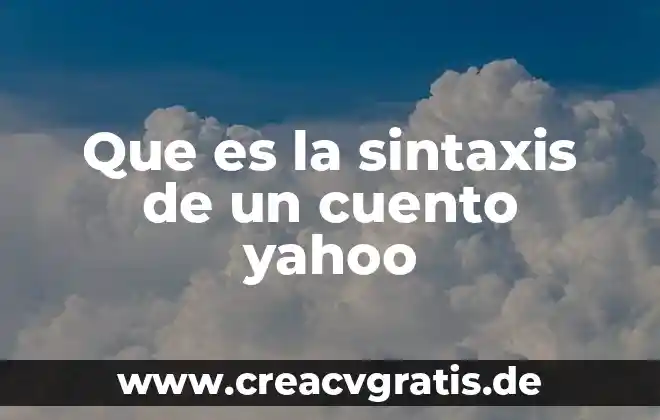 Que es ser superficial yahoo 7 Que es la sintaxis de un cuento yahoo