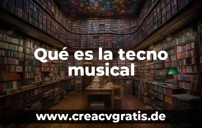 Que es compositor musical 3 Qué es la tecno musical