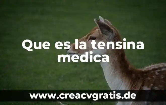 Que es la psicotecnica medica 5 Que es la tensina medica