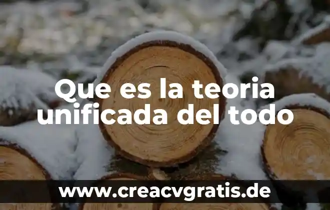 Que es la ley del todo o nada 3 Que es la teoria unificada del todo