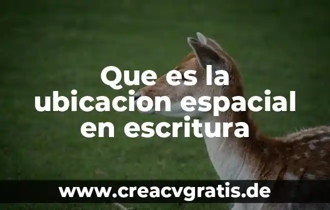 Que es la escritura pública número 6 Que es la ubicacion espacial en escritura