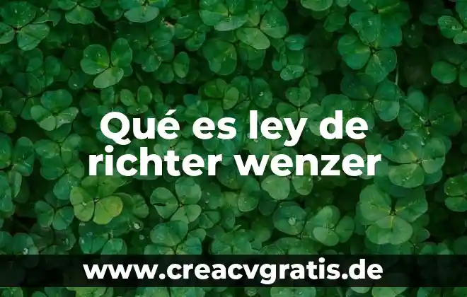 Qué es inclemente significado 8 Qué es ley de richter wenzer