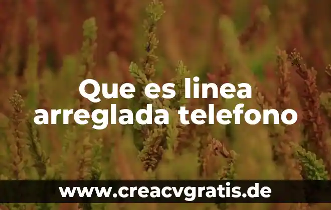Cómo puedo comprobar un número de teléfono que es mío 4 Que es linea arreglada telefono