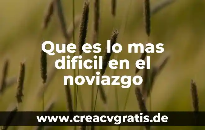 Por que es dificil poner limites a los niños 3 Que es lo mas dificil en el noviazgo
