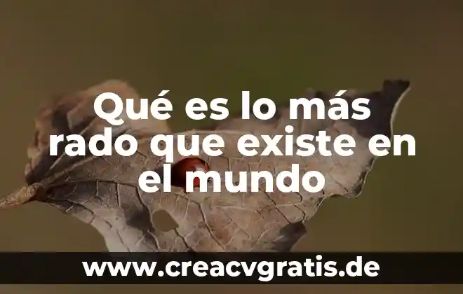 Qué es más caliente el fuego o el magma 4 Qué es lo más rado que existe en el mundo