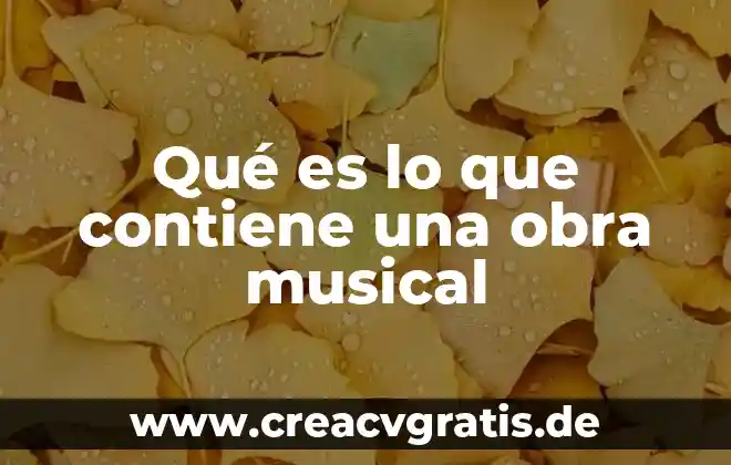 Que es lo que contiene un altar y que significado 6 Qu茅 es lo que contiene una obra musical