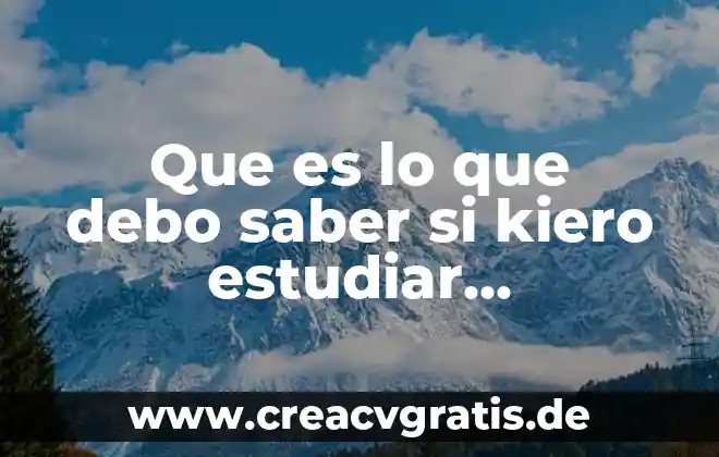 Que es mejor estudiar aleman o italiano 6 Que es lo que debo saber si kiero estudiar contaduria