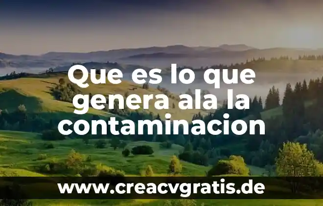 Que es la contaminacion acustica tipos y conseuencis 3 Que es lo que genera ala la contaminacion