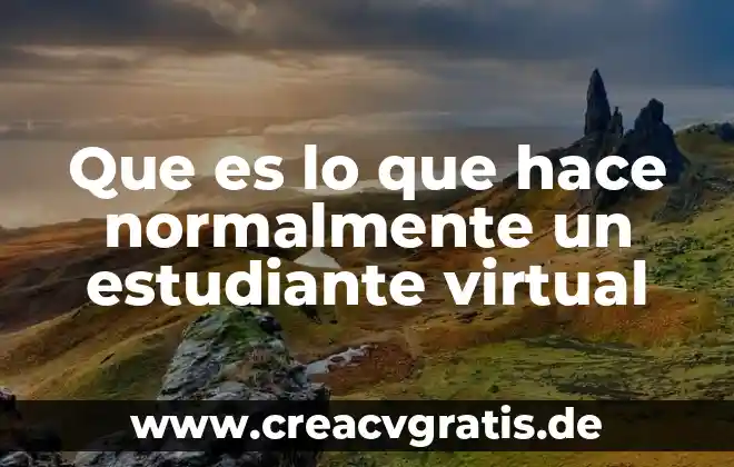Qué es el dinero según József Robert 8 Que es lo que hace normalmente un estudiante virtual