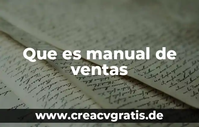 Que es cambaceo en ventas 8 Que es manual de ventas