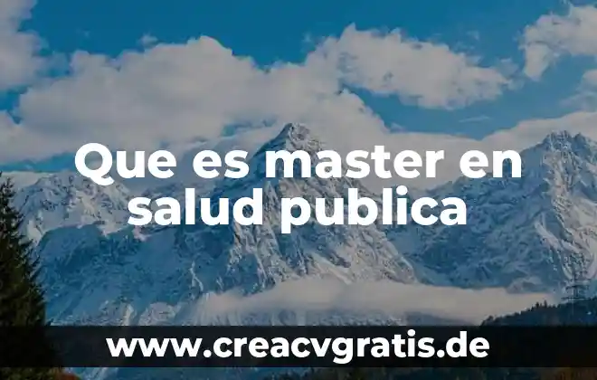 Para que es importancia derecho en contaduria publica 3 Que es master en salud publica
