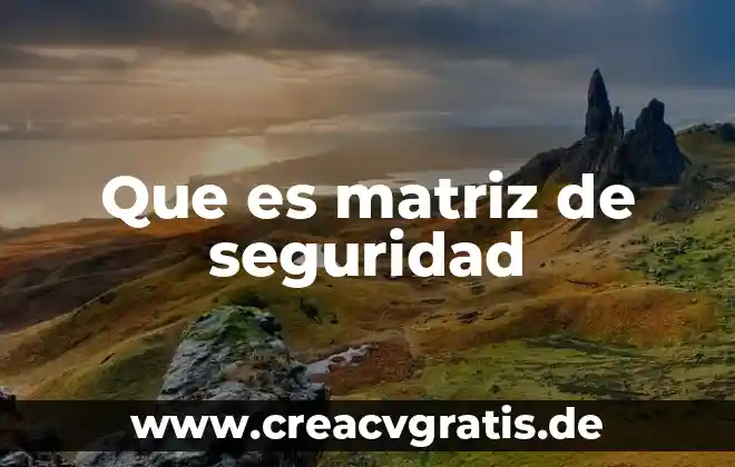 Que es lopa en seguridad 3 Que es matriz de seguridad