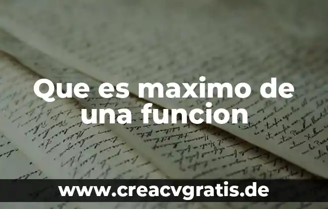 Qué es máximo común divisor un divisor 6 Que es maximo de una funcion