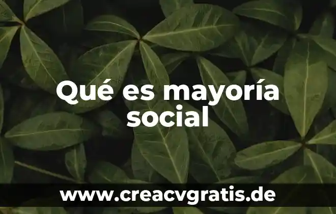 Qué es mi número de seguridad social 5 Qué es mayoría social