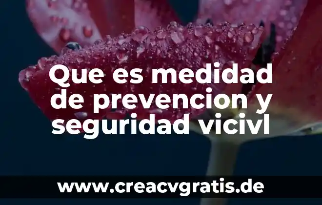 ¿Qué es la prevención primaria en ciencias de la salud? 5 Que es medidad de prevencion y seguridad vicivl