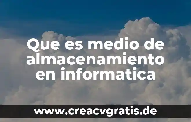 Almacenamiento de alimentos que es 8 Que es medio de almacenamiento en informatica