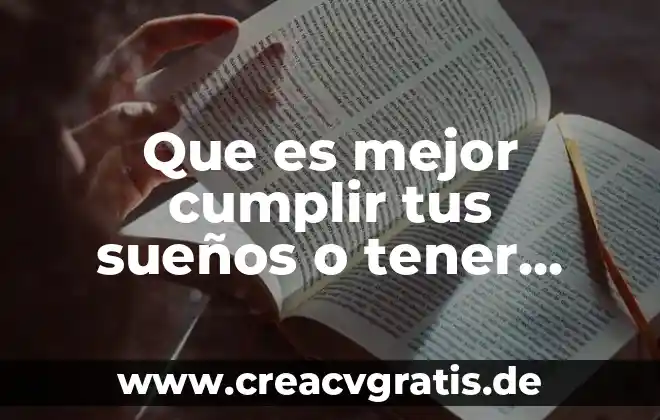 Que es mejor invertir o pagar deudas 6 Que es mejor cumplir tus sueños o tener una familia