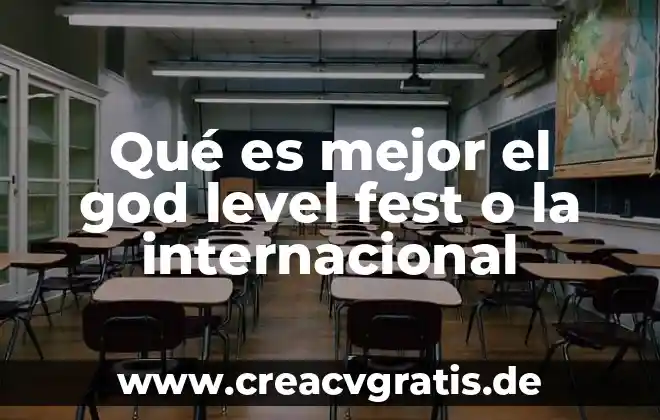 Qué es inclemente significado 6 Qué es mejor el god level fest o la internacional