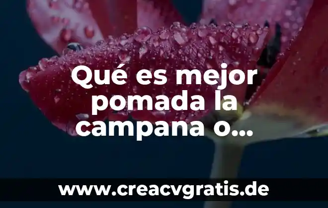 Que es una campaña de publicidad para promocionar 7 Qué es mejor pomada la campana o vitacilina