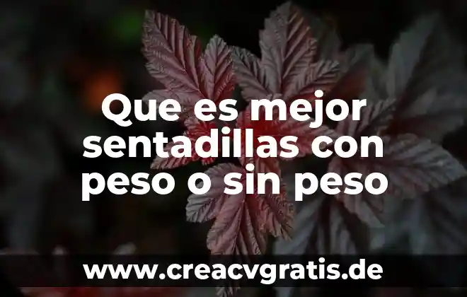 Qué es un concepto y factores que forman la personalidad 6 Que es mejor sentadillas con peso o sin peso