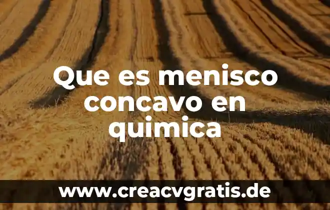 Que es un nanotecnologia en quimica 5 Que es menisco concavo en quimica