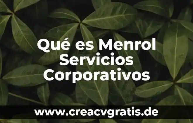 Que es arrastre con agua 6 Qué es Menrol Servicios Corporativos