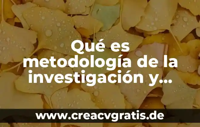 Que es criterios de investigación 8 Qué es metodología de la investigación y tipos método científico