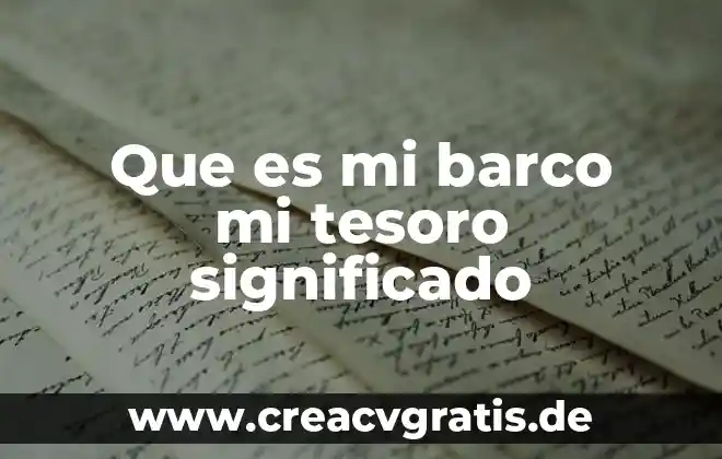 Qué es afección significado 4 Que es mi barco mi tesoro significado