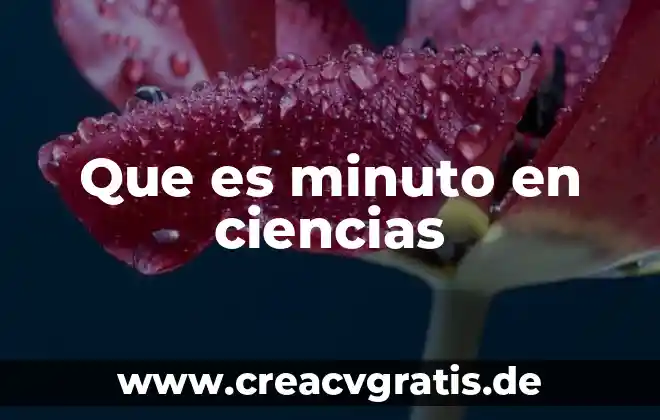 Que es un paralelo de ciencias 7 Que es minuto en ciencias