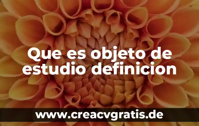 Ara que es el estudio psa en los hombres 3 Que es objeto de estudio definicion