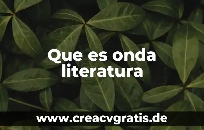 Que es lead en literatura 6 Que es onda literatura
