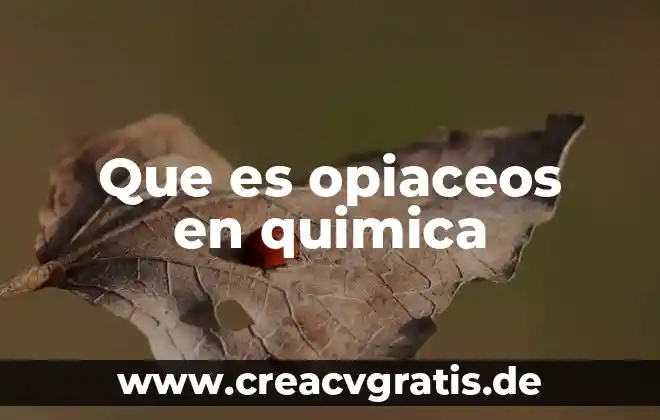 Qué es un contaminante del agua química 3 Que es opiaceos en quimica
